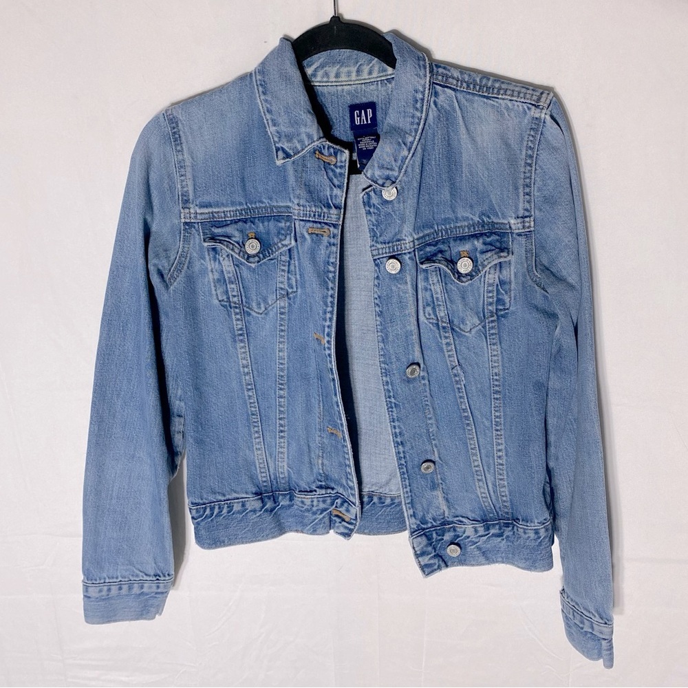 Vintage Gap Med Wash Denim Jean Jacket S Normcore Festival Stampede Retro 90s